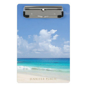 Elegant Waterverf Seaside Waves Trendy Sjabloon Mini Klembord