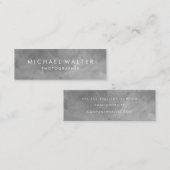 Elegant Waterverf Sepia Gray Mini Visitekaartje (Voorkant / Achterkant)