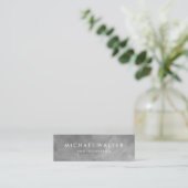 Elegant Waterverf Sepia Gray Mini Visitekaartje (Staand voorkant)