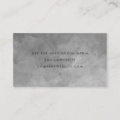 Elegant Waterverf Sepia Gray Visitekaartje (Achterkant)