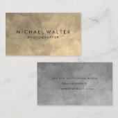 Elegant Waterverf Sepia Gray Visitekaartje (Voorkant / Achterkant)