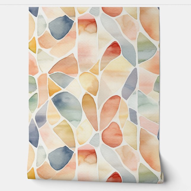 Elegant Waterverf shuffle patroon Behang (Afrollen)