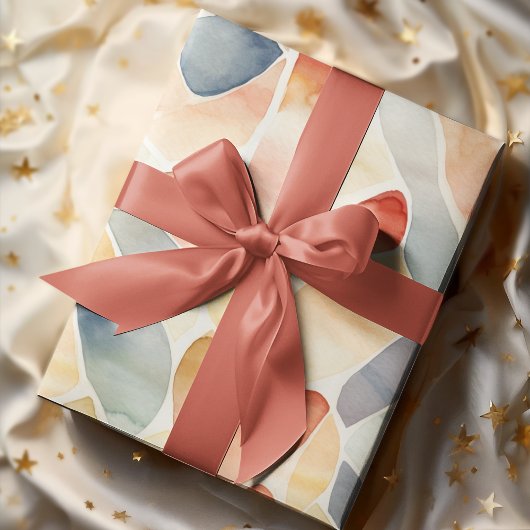 Elegant Waterverf shuffle patroon Cadeaupapier