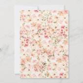 Elegant Waterverf Small Floral Wedding Invitation Save The Date (Achterkant)