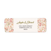 Elegant Waterverf Small Florals Adres Etiket (Voorkant)