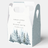 Elegant Waterverf sneeuwwinterpijn Bedankdoosjes (Geopend)