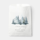 Elegant Waterverf sneeuwwinterpijn Bedankzakje (Voorkant)