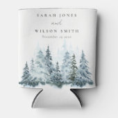 Elegant Waterverf sneeuwwinterpijn Blikjeskoeler (Voorkant)