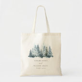 Elegant Waterverf sneeuwwinterpijn Tote Bag (Voorkant)