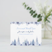 Elegant Waterverf Snowflakes Winter Weddenschap Briefkaart (Staand voorkant)