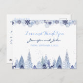 Elegant Waterverf Snowflakes Winter Weddenschap Briefkaart (Voorkant / Achterkant)