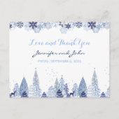 Elegant Waterverf Snowflakes Winter Weddenschap Briefkaart (Voorkant)