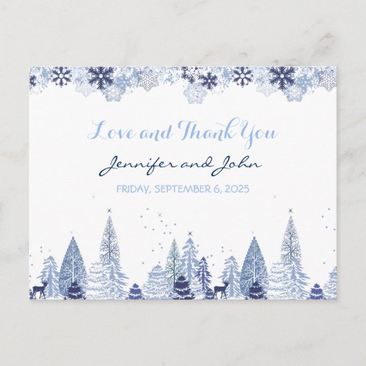 Elegant Waterverf Snowflakes Winter Weddenschap Briefkaart (Voorkant)