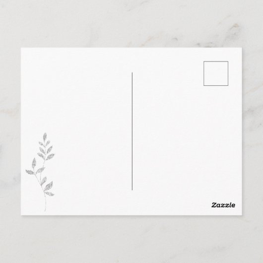 Elegant Waterverf Snowy Night Natuur Snow Glitter Briefkaart (Achterkant)