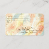 Elegant Waterverf Splash,Lijst,Gold Confetti Kortingskaartje (Achterkant)