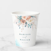 Elegant Waterverf strand Papieren Bekers (Voorkant)