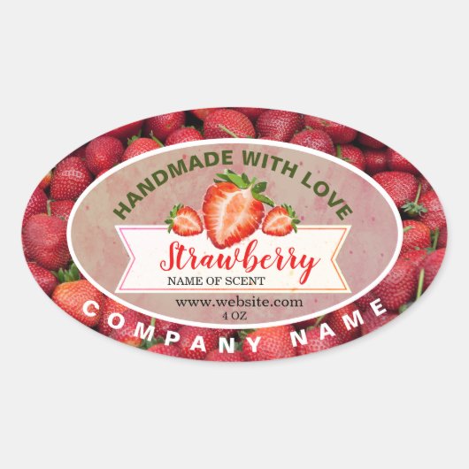 Elegant Waterverf Strawberry Jam Square Sticker (Voorkant)