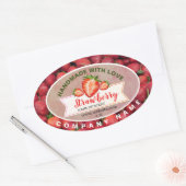 Elegant Waterverf Strawberry Jam Square Sticker (Envelop)
