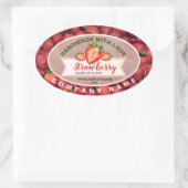 Elegant Waterverf Strawberry Jam Square Sticker (Tas)