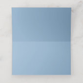 Elegant Waterverf Stusty Blue Place Card Plaatskaartje (Binnenkant ongevouwen)
