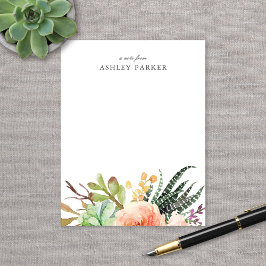 Elegant Waterverf Succulent Personalized Notecard RSVP Kaartje
