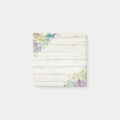 Elegant Waterverf Succulente Planten Rustisch hout Post-it® Notes (Voorkant)