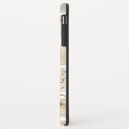 Elegant Waterverf Suitcase Monogram bagage Case-Mate iPhone Case (Achterkant/links)