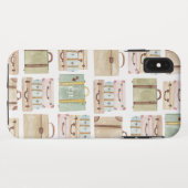 Elegant Waterverf Suitcase Monogram bagage Case-Mate iPhone Case (Achterkant (horizontaal))