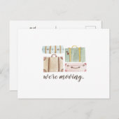 Elegant Waterverf Suitcases We verplaatsen ons Briefkaart (Voorkant / Achterkant)