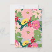 Elegant Waterverf Sunflower Blush Floral Grey Kaart (Achterkant)