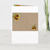 Elegant Waterverf Sunflower Burlap Weduwschap (Achterkant)