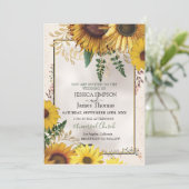 Elegant Waterverf Sunflower Kaart (Staand voorkant)