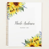 Elegant Waterverf Sunflower Persoonlijk Planner (Voorkant)