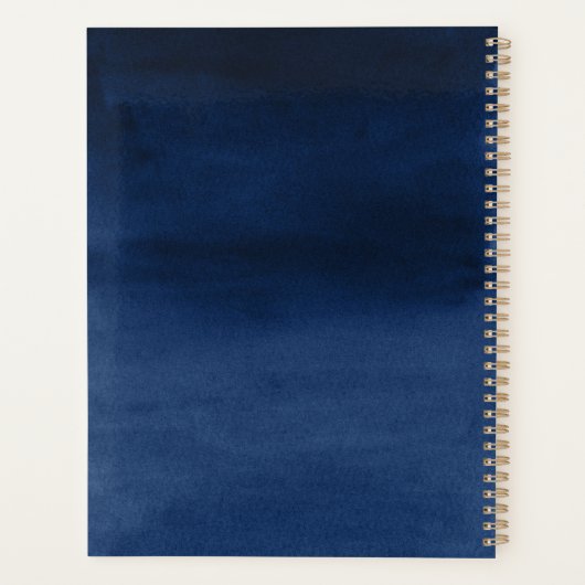 Elegant Waterverf Sunflower Persoonlijk Planner (Achterkant)