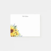 Elegant Waterverf Sunflower Persoonlijk Post-it® Notes (Voorkant)