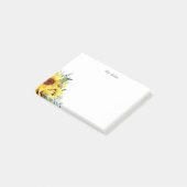 Elegant Waterverf Sunflower Persoonlijk Post-it® Notes (Schuin)