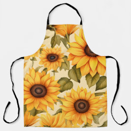 Elegant Waterverf Sunflower Schort