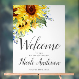 Elegant Waterverf Sunflower Vrijgezellenfeest Welk Acryl Bord