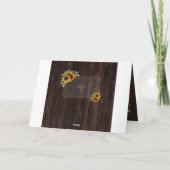 Elegant Waterverf Sunflower Wood Weddenschap Bedankkaart (Achterkant)