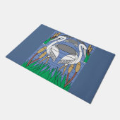 Elegant Waterverf Swans Natuur Greenery Graphics Deurmat (Schuin)