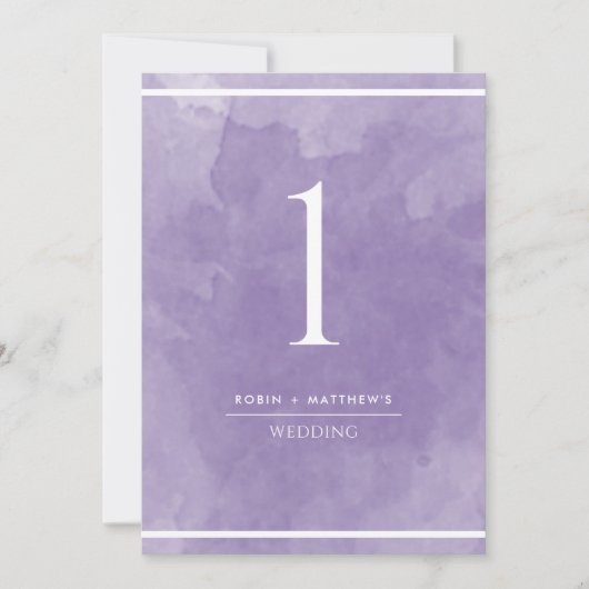 Elegant Waterverf tabel nummer (Voorkant)