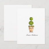 Elegant waterverf-topion voor platte briefkaart (Voorkant / Achterkant)