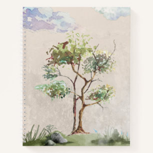 Elegant Waterverf Tree Notitieboek