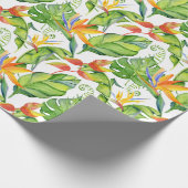 Elegant Waterverf Tropical Floral Pattern Cadeaupapier (Hoek)