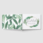 Elegant waterverf tropisch groen huwelijk gastenboek (Volledig)