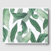 Elegant waterverf tropisch groen huwelijk gastenboek (Achterkant)