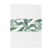 Elegant waterverf tropisch groen huwelijk uitnodigingen wikkel (Achterkant Voorbeeld)