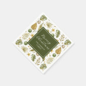 Elegant Waterverf tropisch kerstfeest Servet (Hoek)