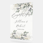 Elegant Waterverf trouwt op lofbetuigingen Acryl Bord (Hoek)