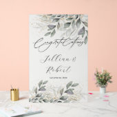 Elegant Waterverf trouwt op lofbetuigingen Acryl Bord (Huwelijk)